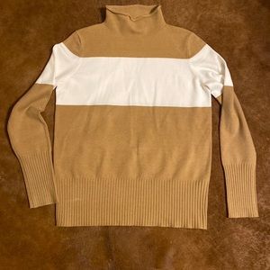 French Connection color block sweater. Size Large. Mock turtleneck.